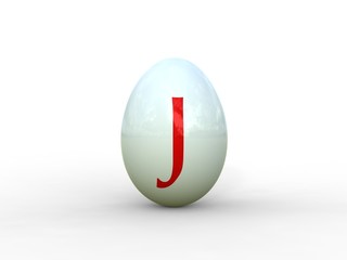 Egg letter J