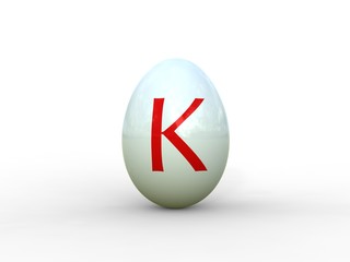 Egg letter K
