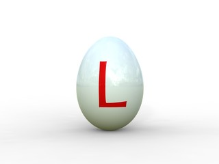 Egg letter L