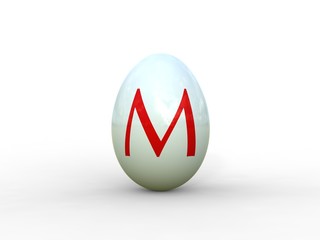 Egg letter M
