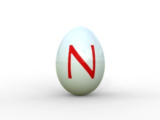 Egg letter N