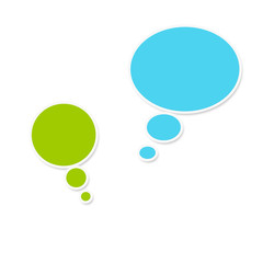 Diálogos en tonos azul y verde