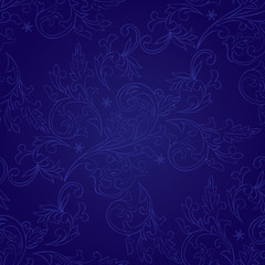 Vintage floral seamless pattern on violet