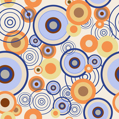 Seamless pattern with colored circles