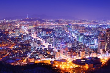Naklejka premium City of Seoul Korea