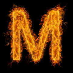 Obraz na płótnie Canvas Flaming literę M