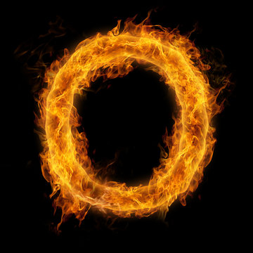 Flaming Letter O