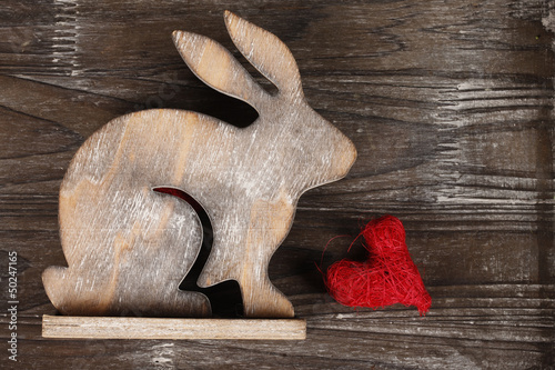 "Hase mit rotem Herz- bunny with red heart" Stockfotos und lizenzfreie