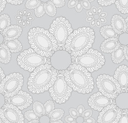 Abstract flower seamless pattern. Floral vector background.