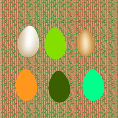 Set of decorative Easter eggs
