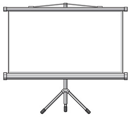 blank presentation or projector roller screen