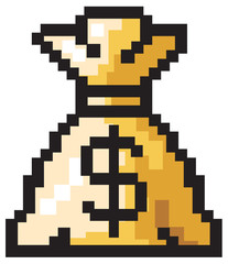 Money bag with dollar sign vector illustration