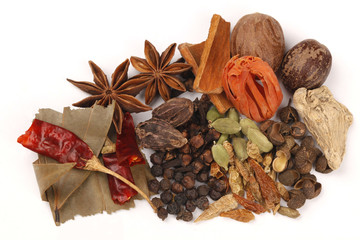 Variety of raw Indian Spices