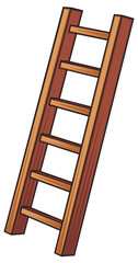 illustration of a wooden ladder
