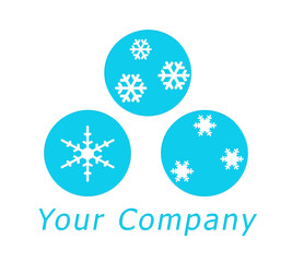 Fototapeta premium Logo para empresa de refrigeración, cogelados, hielo o nieve
