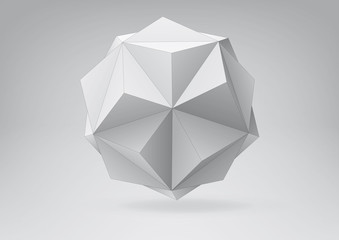 Small triambic icosahedron for your graphic design - obrazy, fototapety, plakaty