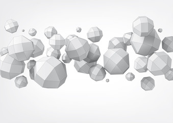 Composition of rhombicuboctahedron for graphic design