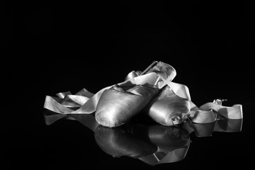 Lightpainted Pair of Ballet Pointe Shoes © Katrina Brown