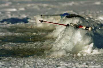 Fototapeta premium Winter fishing
