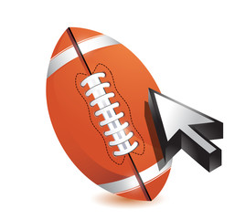 Football ball with cursor arrow - sport shopping