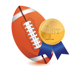 Football ball with award