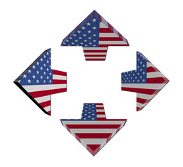 American flag arrows illustration