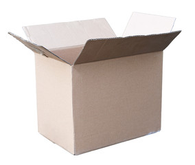 open cardboard packing box