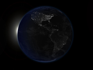 Earth dark size