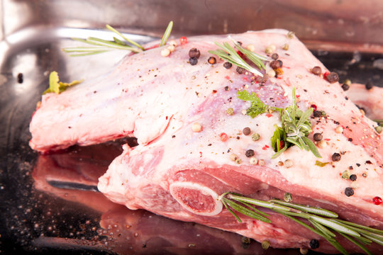 Lamb Shoulder In The Tray