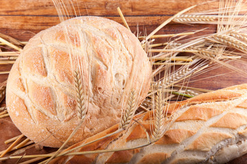 two breads and wheats