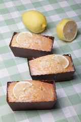 three small lemon cakes