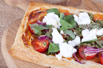 puff pastry with rocket