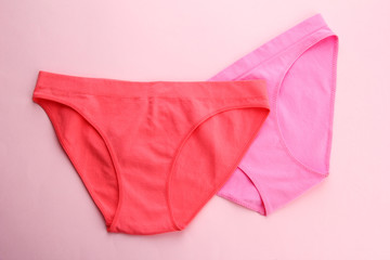 Womans panties, on bright background