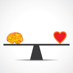 Compare mind with heart stock vector - 50257382