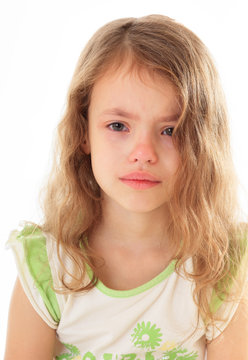 Upset little girl.