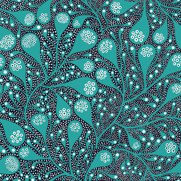 Fototapeta Abstract seamless floral pattern