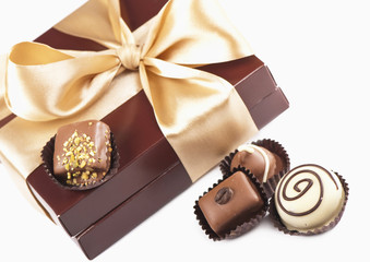 collection of beautiful delicious chocolate candies