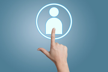 pressing social media icon