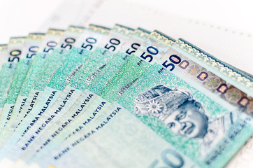 Account book. with Malaysia Ringgit