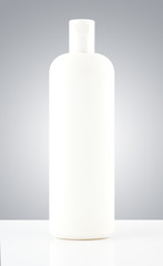 Grayscale White Plastic Bottle