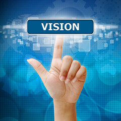 Hand press on VISION button