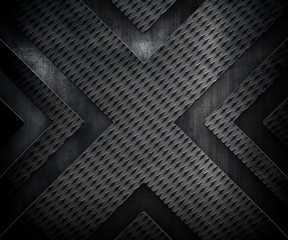 metal plate with X pattern