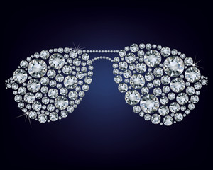 glasses made up a lot of diamonds - 50263942