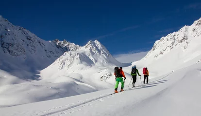 Afwasbaar fotobehang Skitour Sellrain © Stephan Baur
