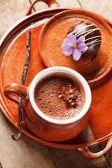 hot chocolate with chocolate ball