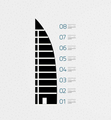 Obraz premium Real estate infographics template in retro style