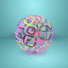 Abstract globe sphere. Conceptual Technology Logo