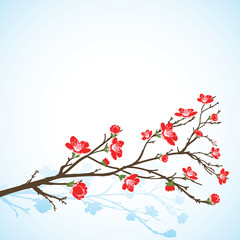 background with sring tree flowers