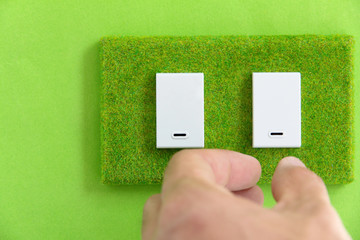 eco switch,save energy concept