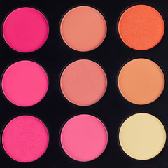 Eye shadows palette background